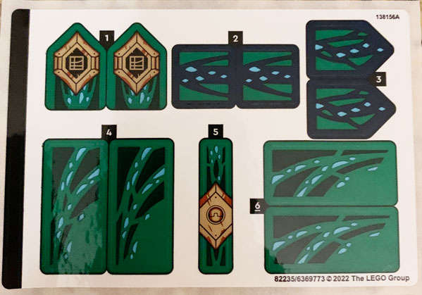 Lego (N) ~ Sticker Sheet for Set 71766 - (82235/6369773)~