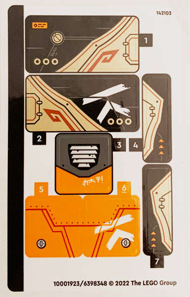 Lego (N) ~ Sticker Sheet for Set 71769 - (10001923/6398348)~