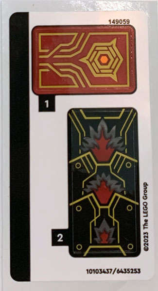 Lego (N) ~ Sticker Sheet for Set 71790 - (10103437/6435253)~