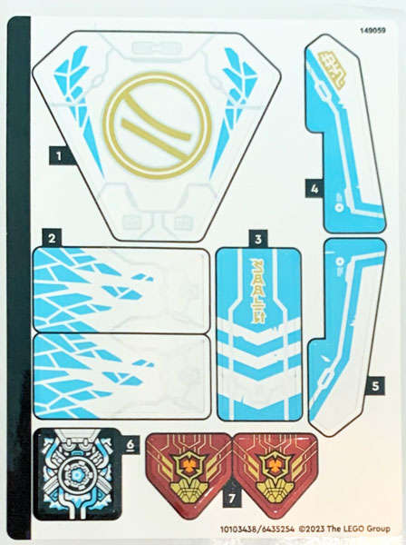 Lego (N) ~ Sticker Sheet for Set 71791 - (10103438/6435254)~