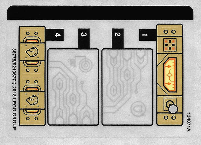 Lego (N) ~ Sticker Sheet for Set 72001 - (36775/6213677)~