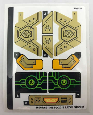 Lego (N) ~ Sticker Sheet for Set 72006 - (36967/6214653)~