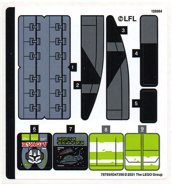 Lego (N) ~ Sticker Sheet for Set 75314 - (78795/6347358)~