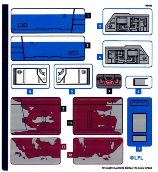 Lego (N) ~ Sticker Sheet for Set 75364 - (10106592/6470022)~