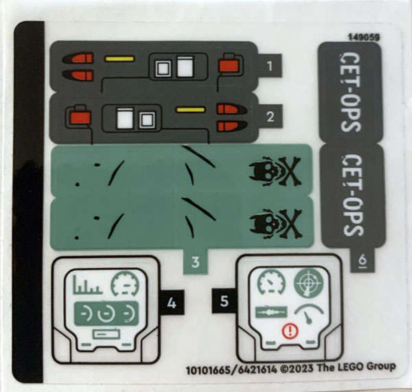 Lego (N) ~ Sticker Sheet for Set 75577 - (10101665/6421614)~