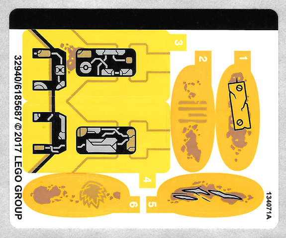 Lego (N) ~ Sticker Sheet for Set 76080 - (32940/6185687)~