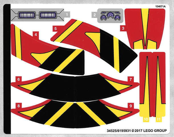 Lego (N) ~ Sticker Sheet for Set 76084 - (34525/6195931)~