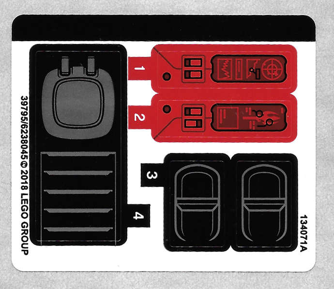 Lego (N) ~ Sticker Sheet for Set 76095 - (39795/6238045)~