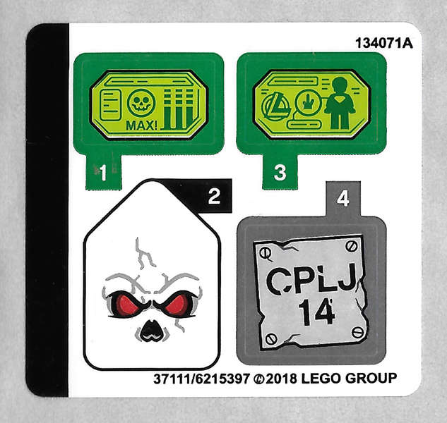 Lego (N) ~ Sticker Sheet for Set 76096 - (37111/6215397)~