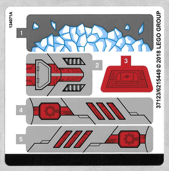 Lego (N) ~ Sticker Sheet for Set 76098 - (37123/6215449)~