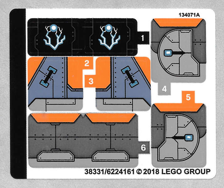 Lego (N) ~ Sticker Sheet for Set 76102 - (38331/6224161)~