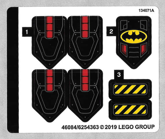 Lego (N) ~ Sticker Sheet for Set 76116 - (46084/6254363)~