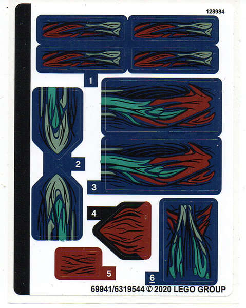 Lego (N) ~ Sticker Sheet for Set 76154 - (69941/6319544)~
