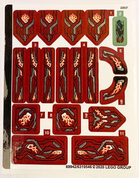 Lego (N) ~ Sticker Sheet for Set 76155 - (69942/6319546)~