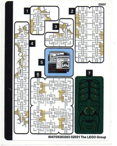 Lego (N) ~ Sticker Sheet for Set 76185 - (80475/6363263)~