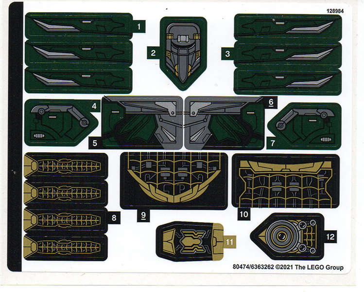 Lego (N) ~ Sticker Sheet for Set 76195 - (80474/6363262)~
