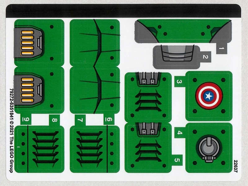 Lego (N) ~ Sticker Sheet for Set 76201 - (79272/6351841)~