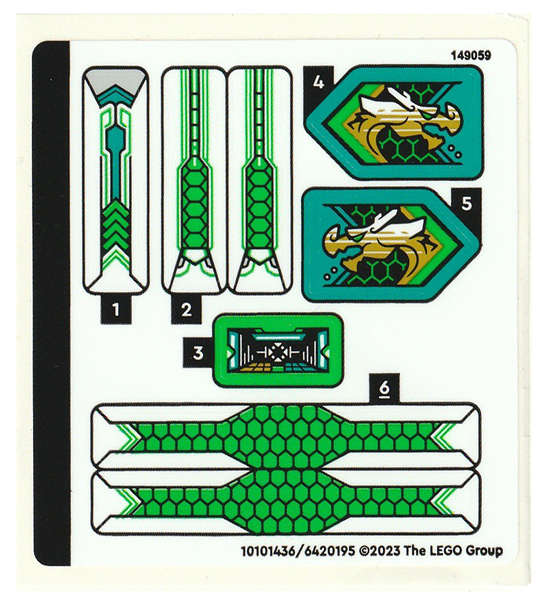 Lego (N) ~ Sticker Sheet for Set 80041 - (10101436/6420195)~