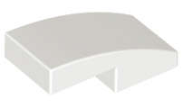 Lego NEW - Slope Curved 2 x 1 x 2/3~ [White]