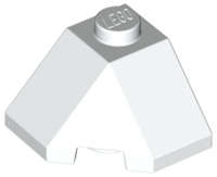 Lego (N) ~ Wedge 2 x 2 (Slope 45 Corner) ~ [White]