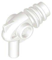 Lego (N) ~ Minifigure Weapon Space Ray Gun - Rounded Heat Diffusers ~ [White]