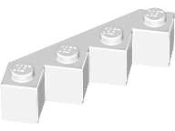 Lego (N) ~ Brick Modified Facet 4 x 4 ~ [White]