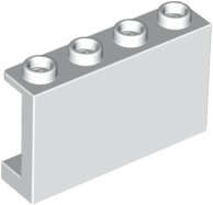 Lego (N) ~ Panel 1 x 4 x 2 with Side Supports - Hollow Studs ~ [White]