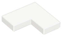 Lego (N) ~ Tile 2 x 2 Corner ~ [White]