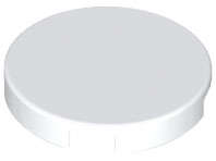 Lego (N) ~ Tile Round 2 x 2 with Bottom Stud Holder ~ [White]