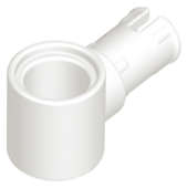 Lego (N) ~ Technic Pin with Friction Ridges and Pin Hole ~ [White]