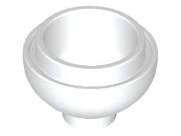 Lego (U) ~ Brick Round 2 x 2 Dome Bottom ~ [White]