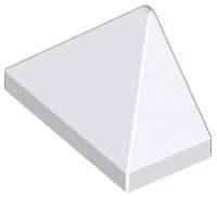 Lego (N) ~ Slope 45 2 x 1 Triple with Bottom Stud Holder ~ [White]