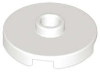 Lego (N) ~ Tile Round 2 x 2 with Open Stud ~ [White]