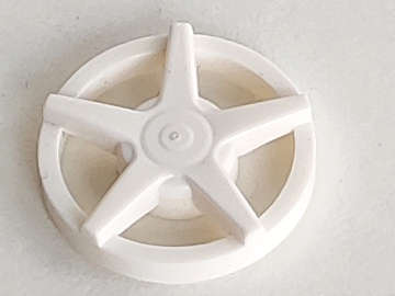 Lego (N) ~ Wheel Cover 5 Spoke - for Wheel 18976 ~ [White]