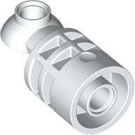 Lego (N) ~ Technic Rotation Joint Cylinder with Pin Hole and Rotation Joint Ball Half ~ [White]