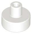 Lego (N) ~ Tile Round 1 x 1 with Bar and Pin Holder ~ [White]