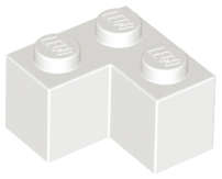 Lego (U) ~ Brick 2 x 2 Corner ~ [White]