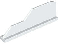 Lego (N) ~ Tail 8 x 1 with Stepped Fin ~ [White]