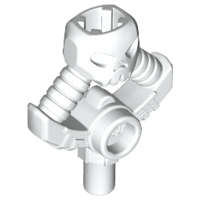 Lego (U) ~ Minifigure Weapon Djinn Blade Hilt with Skull and Bar ~ [White]