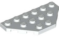 Lego (U) ~ Wedge Plate 3 x 6 Cut Corners ~ [White]