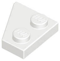 Lego (N) ~ Wedge Plate 2 x 2 Right ~ [White]