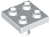 Lego (N) ~ Plate Modified 2 x 2 with Pin on Bottom ~ [White]