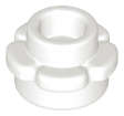 Lego (N) ~ Plate Round 1 x 1 with Flower Edge (5 Petals) ~ [White]
