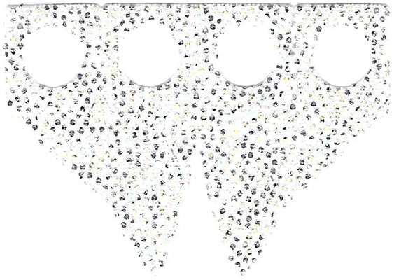 Lego (N) ~ Minifigure Tuxedo Tails Cloth with Silver Iridescent Dots Pattern - Traditional ~ [White]
