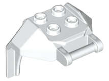 Lego (N) ~ Large Figure Armor Chest with 4 Studs and Bar Handle ~ [White]