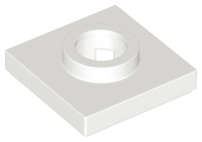 Lego (N) ~ Turntable 2 x 2 Square Base ~ [White]
