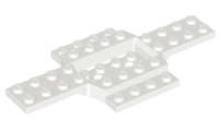 Lego (U) ~ Vehicle Base 6 x 12 with 2 x 4 Recessed Center with Smooth Underside ~ [White]