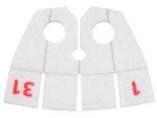 Lego (N) ~ Minifigure Cape Cloth Collar with 4 Square Strips with Calendar Numbers Pattern ~ [White]