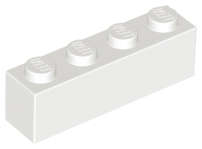 Lego (N) ~ Brick 1 x 4 ~ [White]