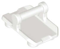 Lego (N) ~ Plate Modified 2 x 3 Inverted with 4 Studs and Bar Handle on Bottom (Rocker Pla ~ [White]